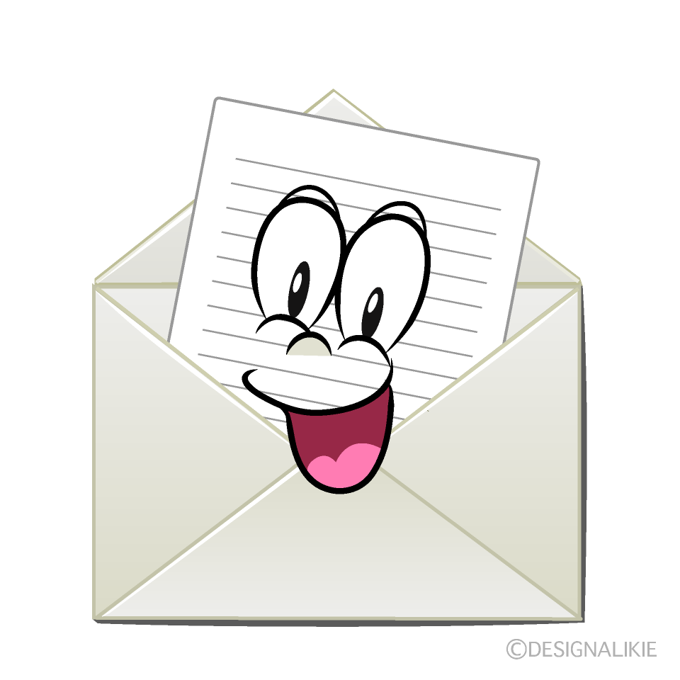 Surprising Letter Cartoon Character Image