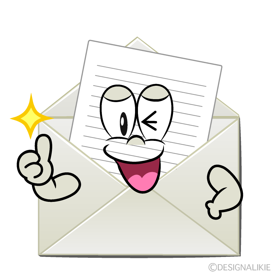 Thumbs up Letter Cartoon Character Image