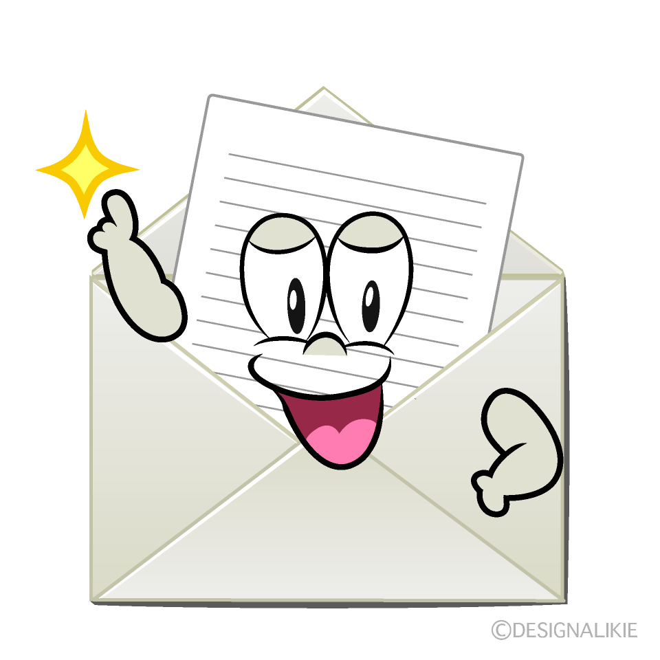 Posing Letter Cartoon Character Image