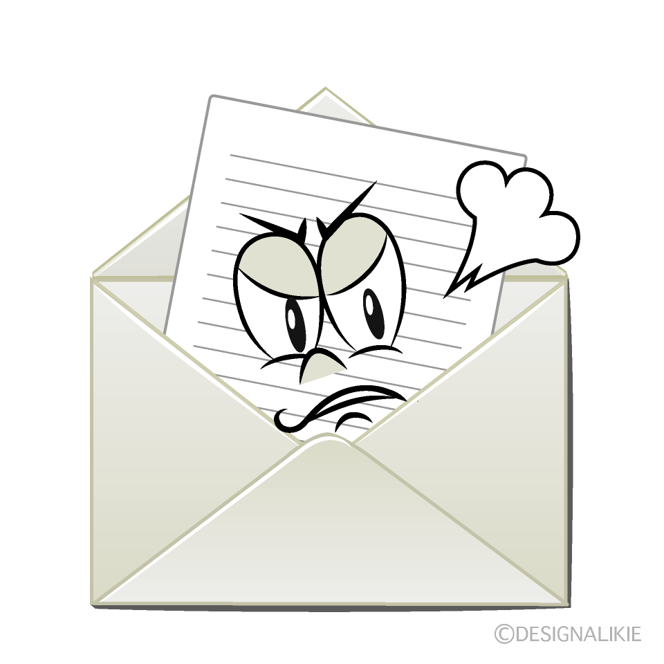 Angry Letter Cartoon Character Image