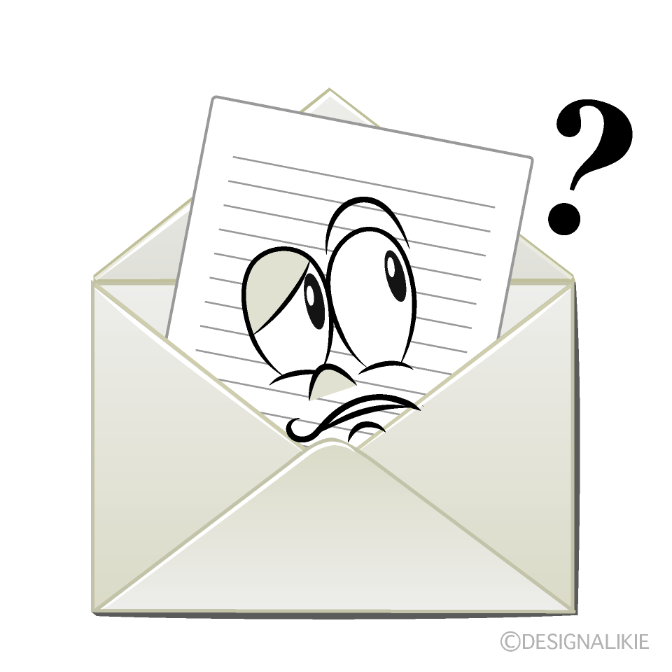 Thinking Letter Cartoon Character Image