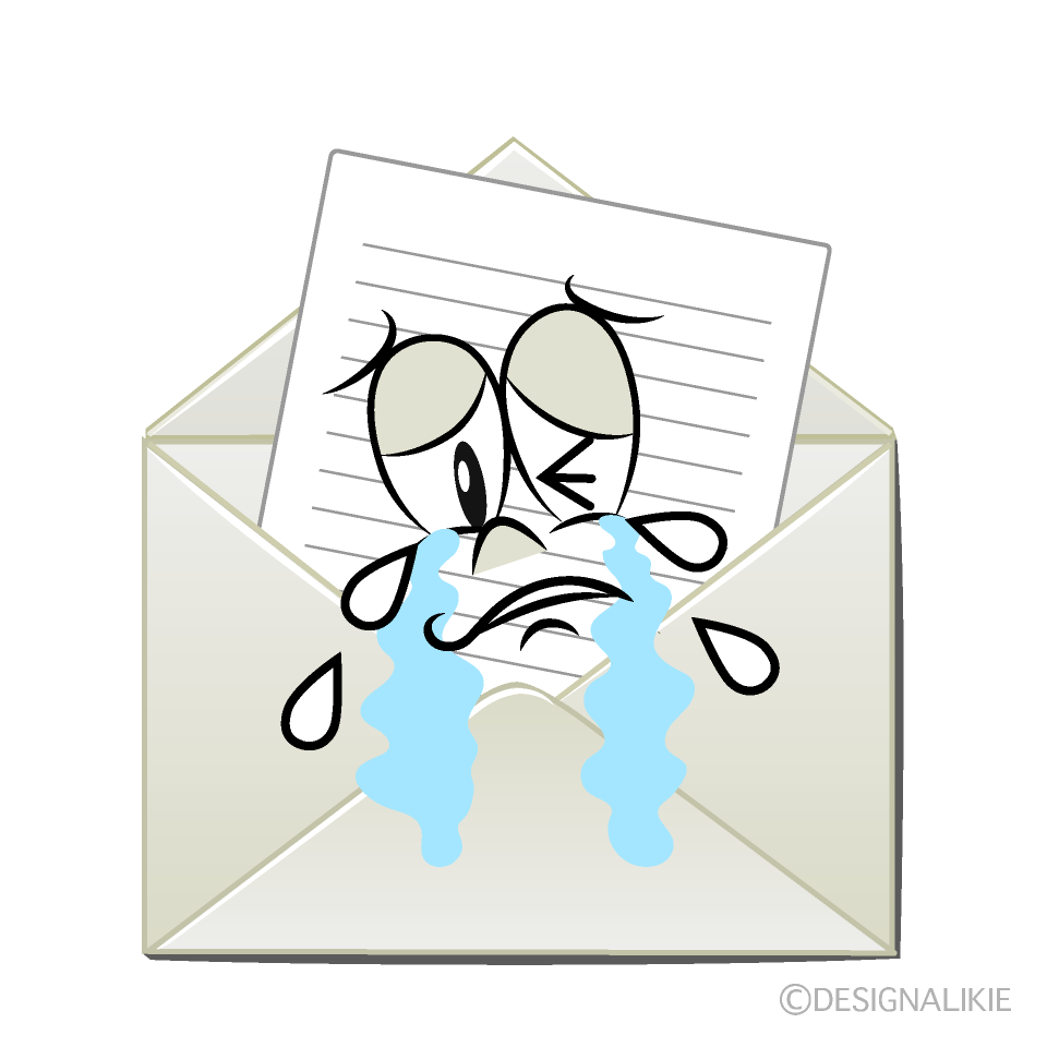 Crying Letter Cartoon Character Image