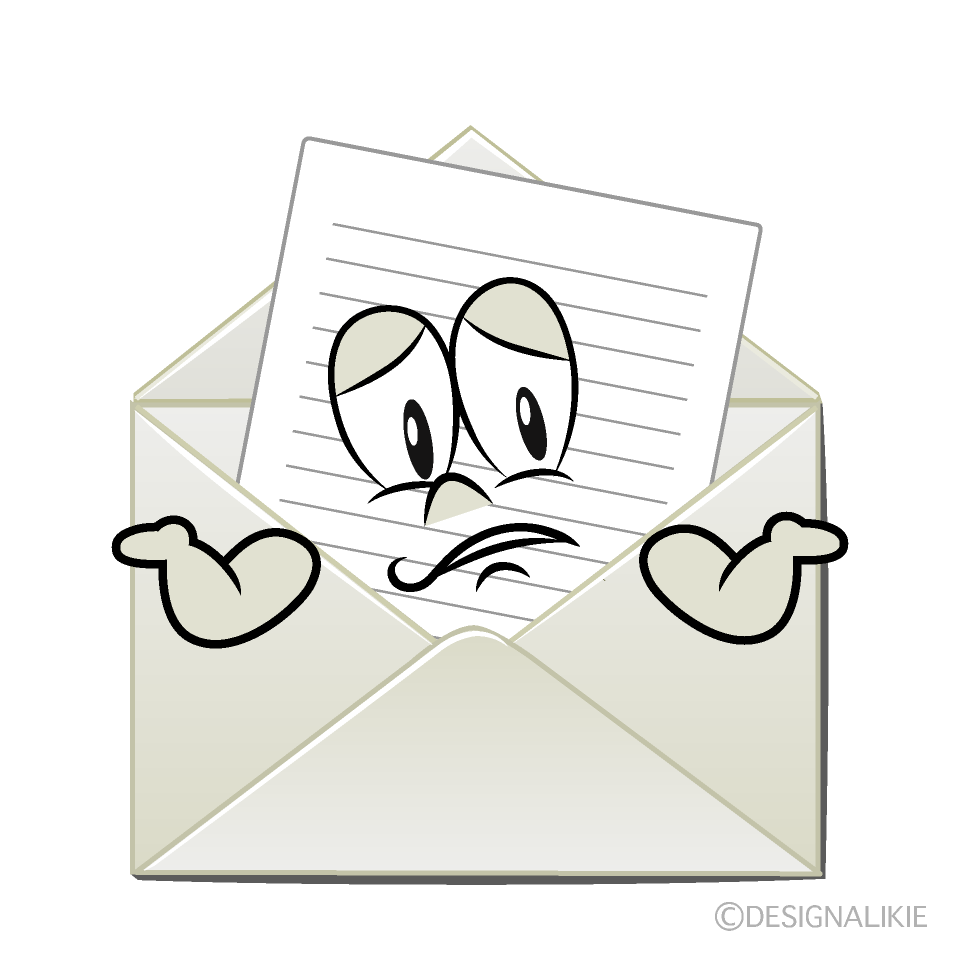 Troubled Letter Cartoon Character Image