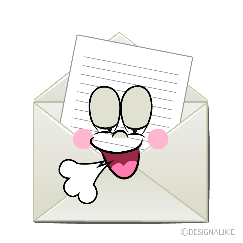 Relaxing Letter Cartoon Character Image