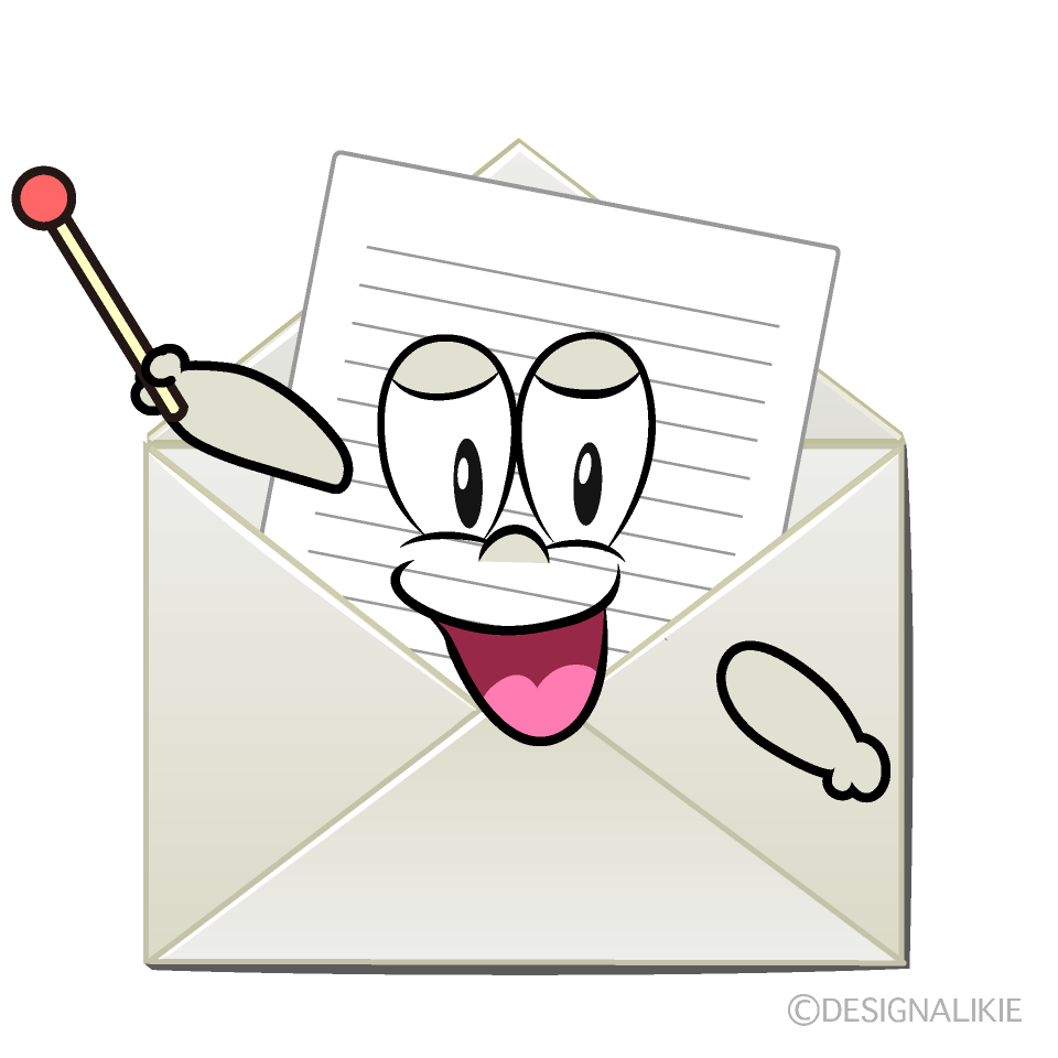 Speaking Letter Cartoon Character Image