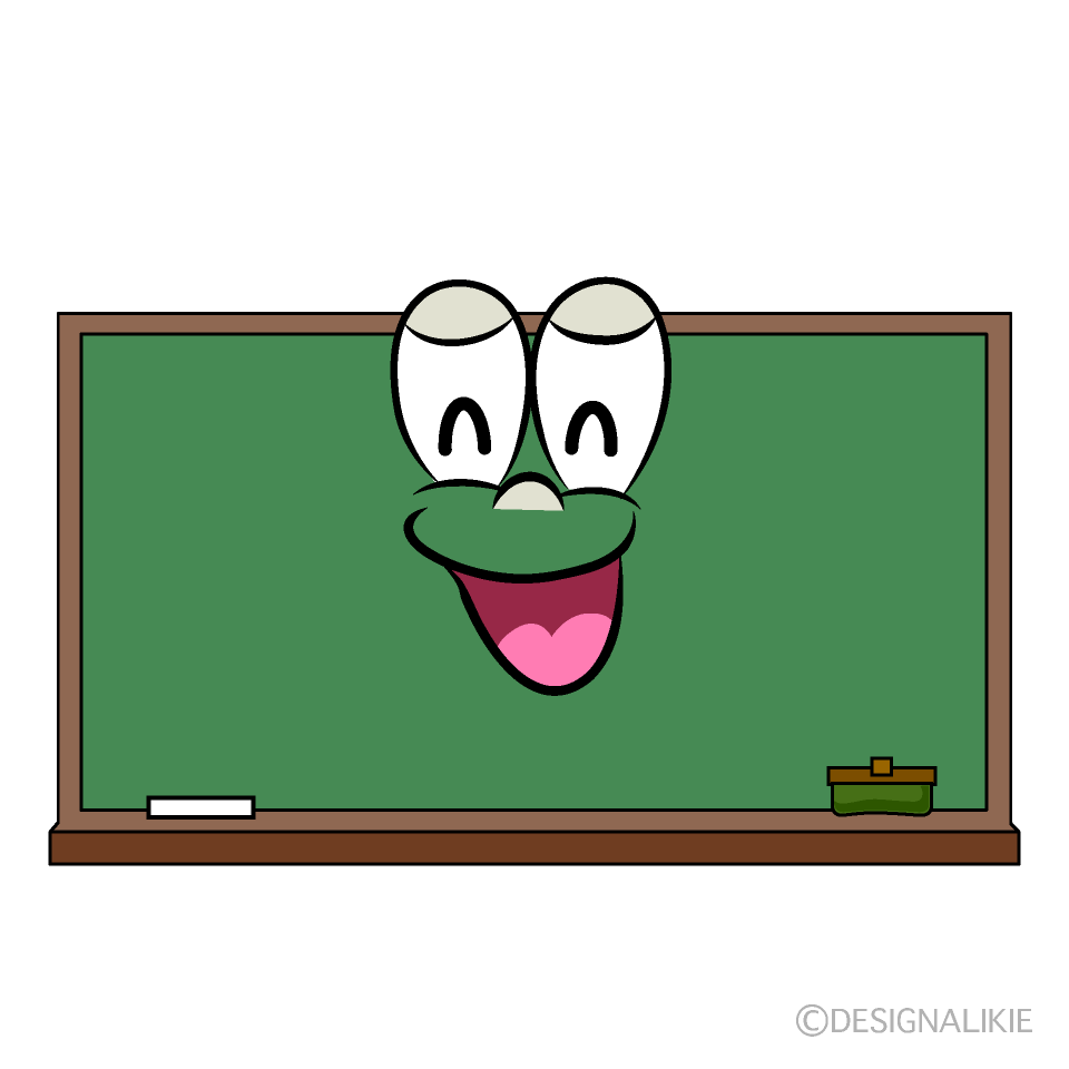 Smiling Blackboard Cartoon Character Image