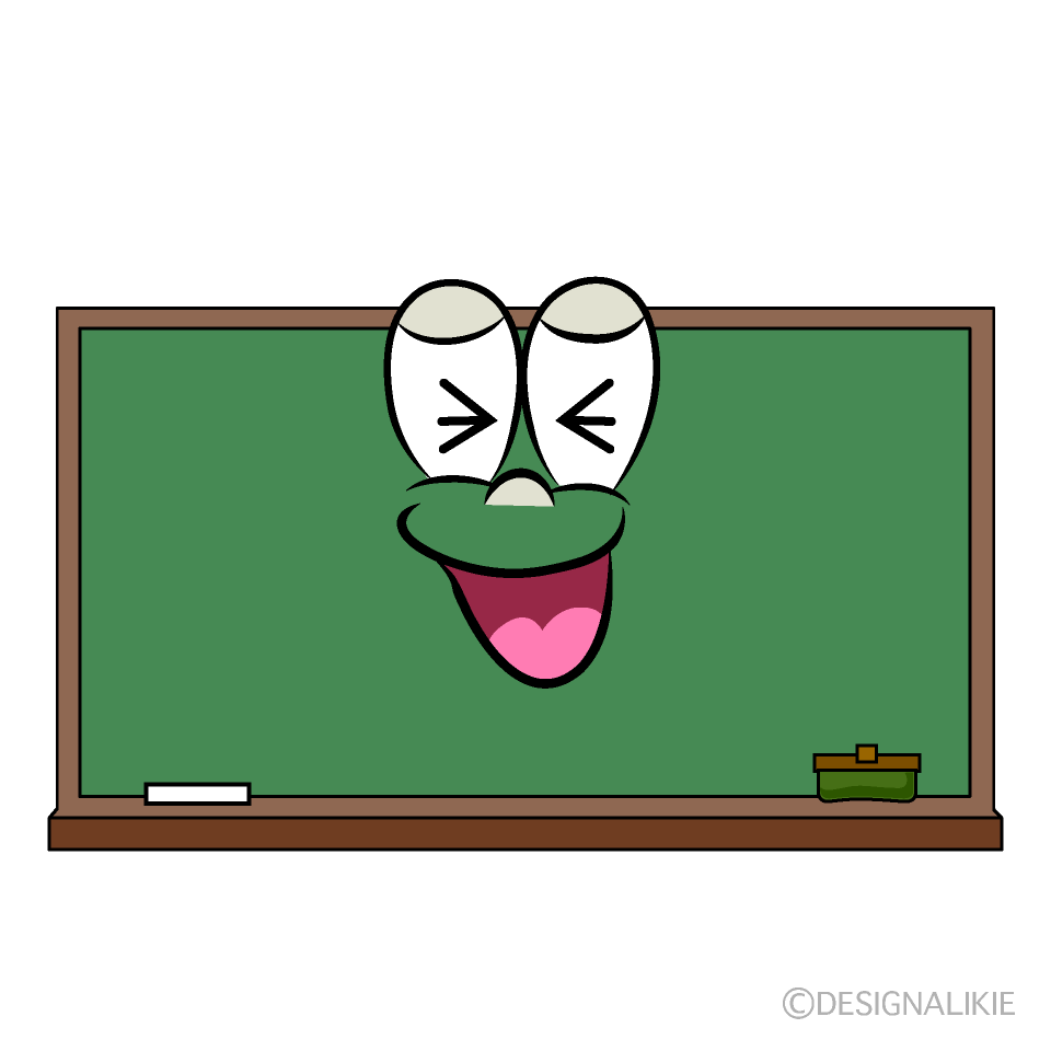 Laughing Blackboard Cartoon Character Image