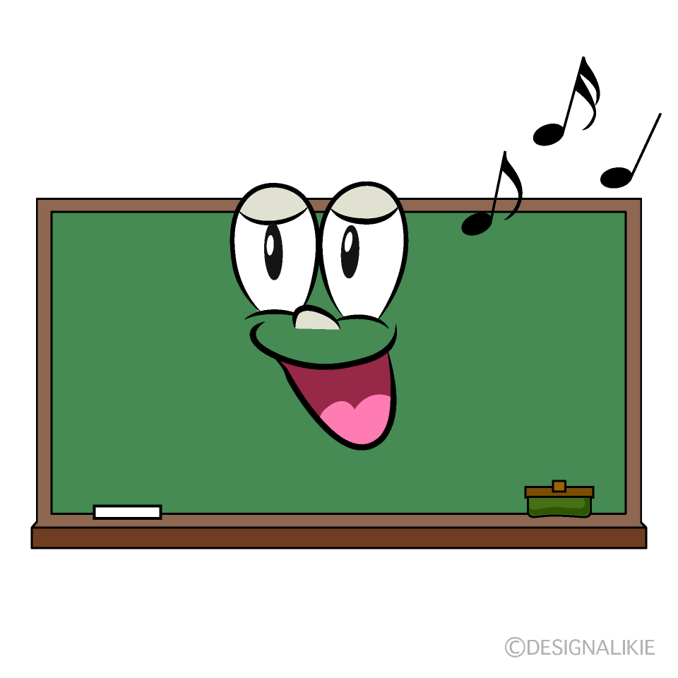 Singing Blackboard Cartoon Character Image