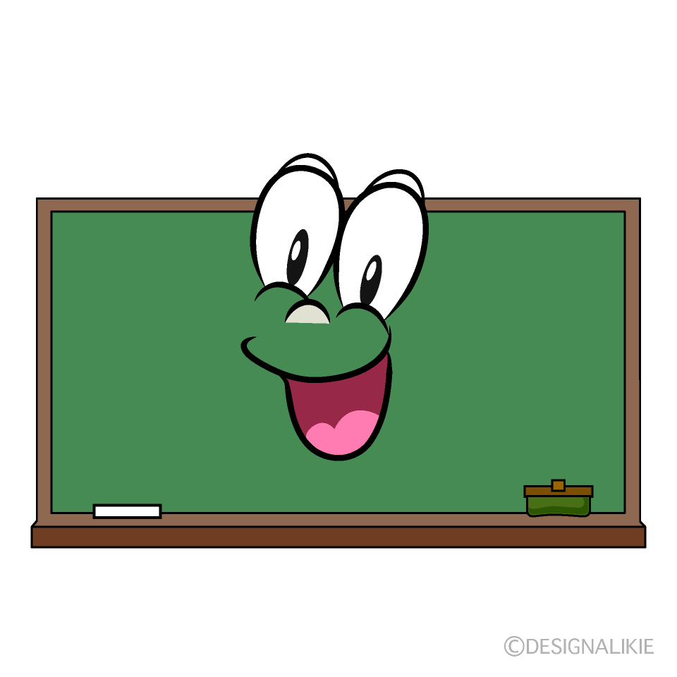 Surprising Blackboard Cartoon Character Image