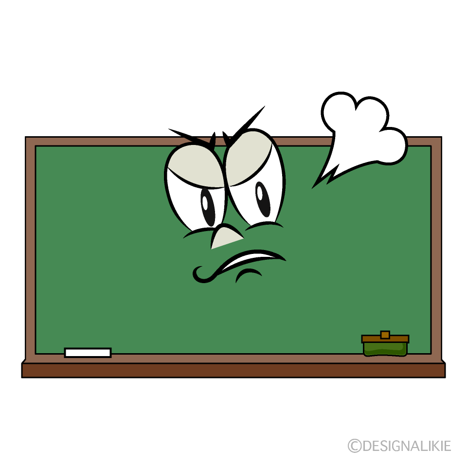 Angry Blackboard Cartoon Character Image