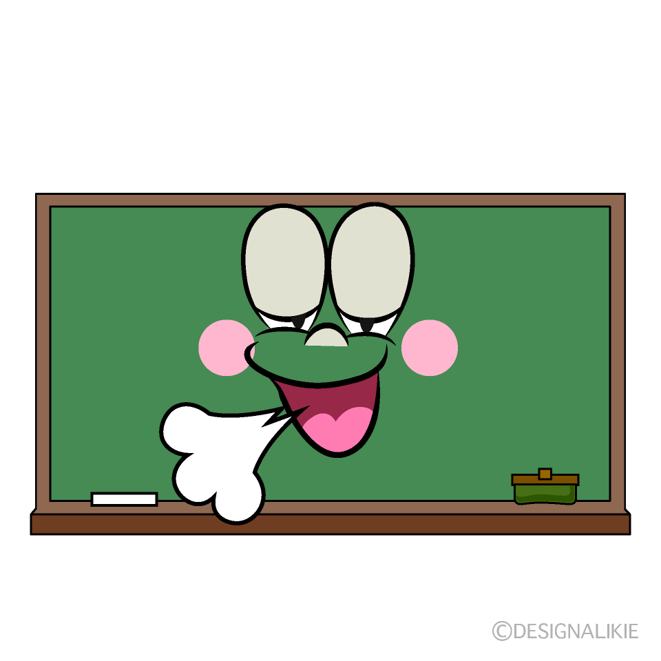 Relaxing Blackboard Cartoon Character Image