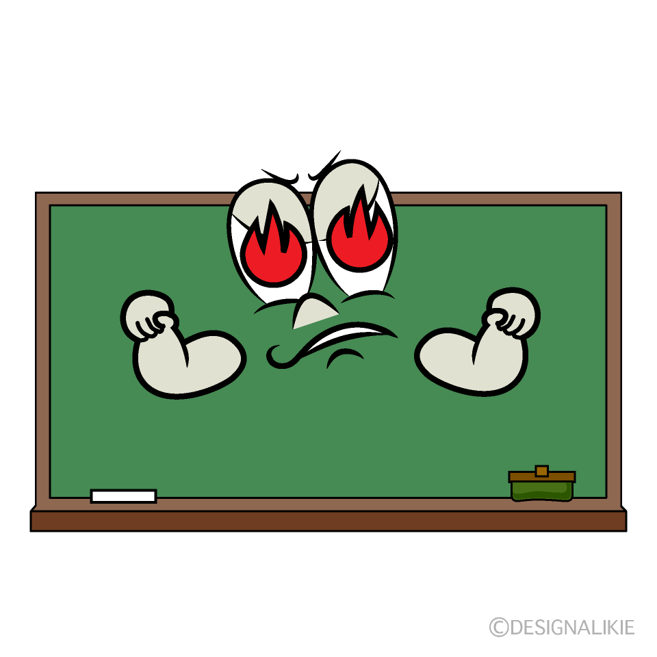 Enthusiasm Blackboard Cartoon Character Image