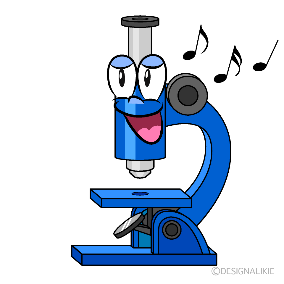 Singing Microscope Cartoon Character Image