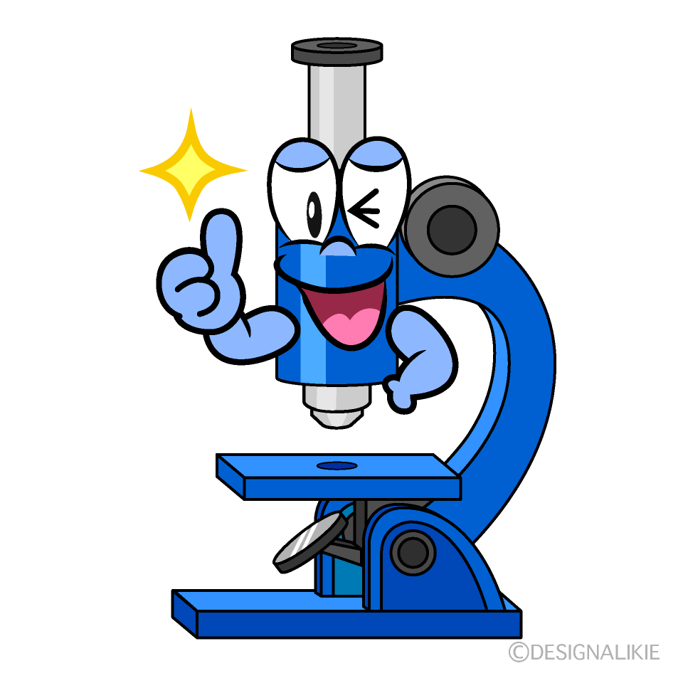 Thumbs up Microscope Cartoon Character Image