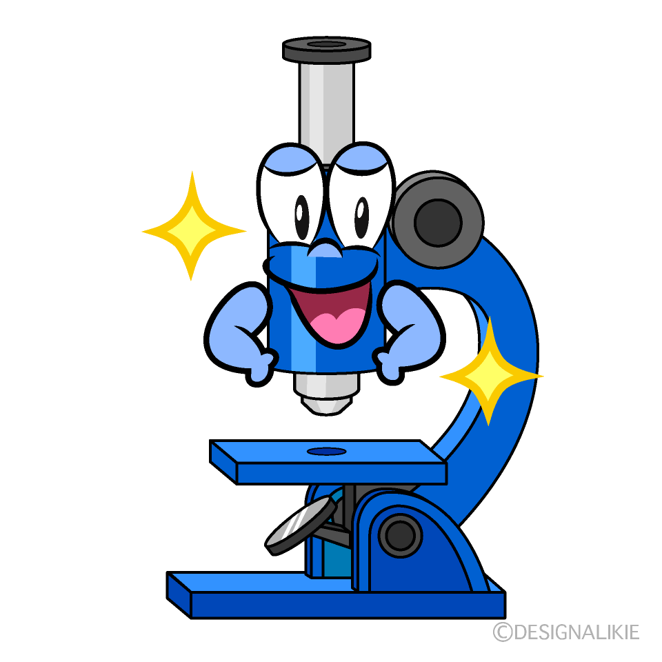 Glitter Microscope Cartoon Character Image