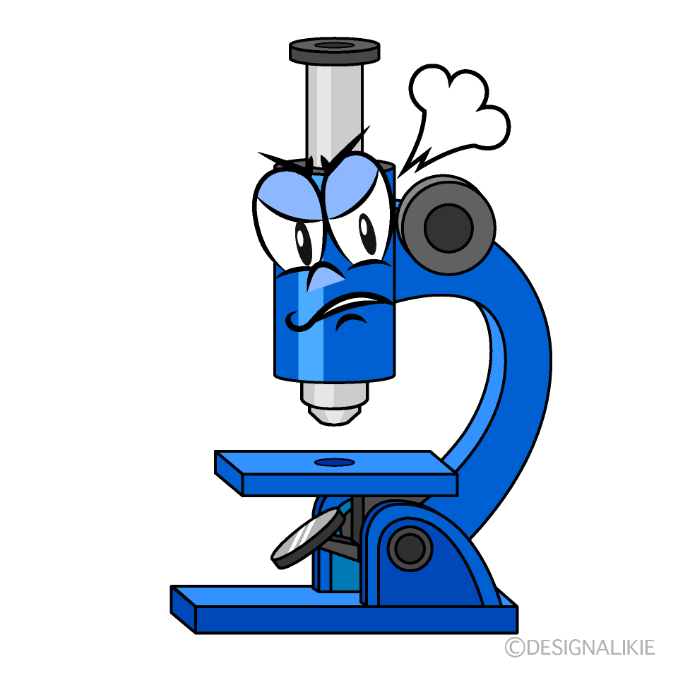 Angry Microscope Cartoon Character Image