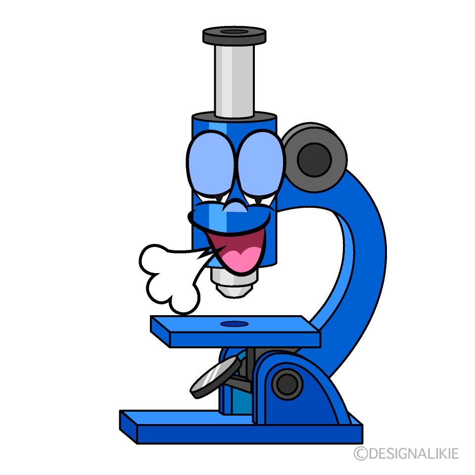 Relaxing Microscope Cartoon Character Image