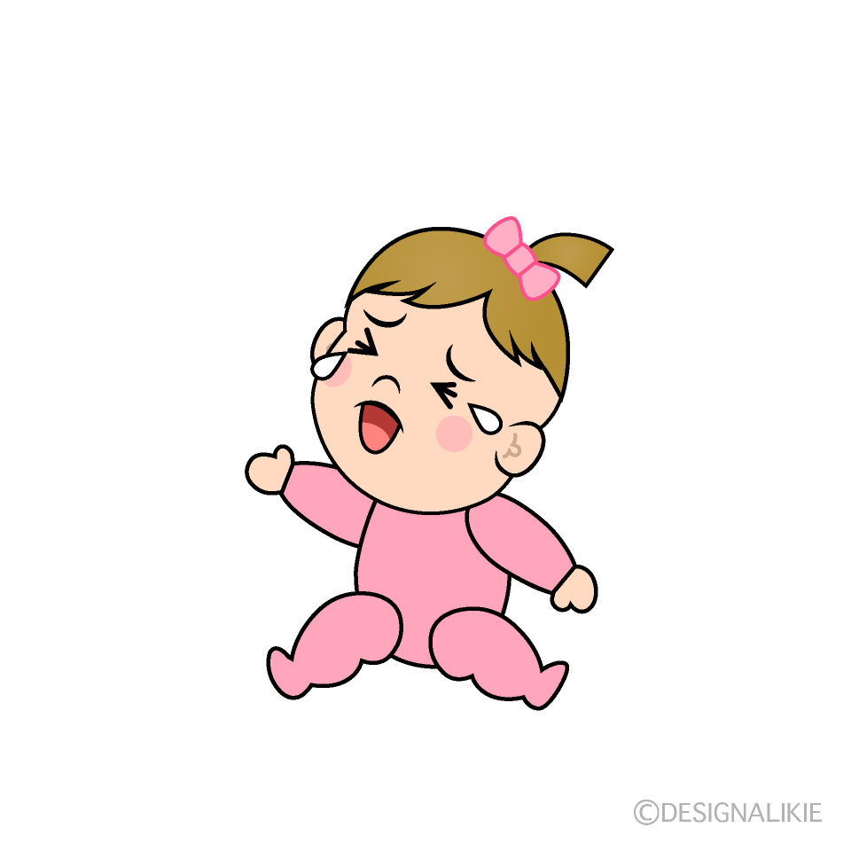 Free Crying Baby Girl Cartoon Image｜Charatoon