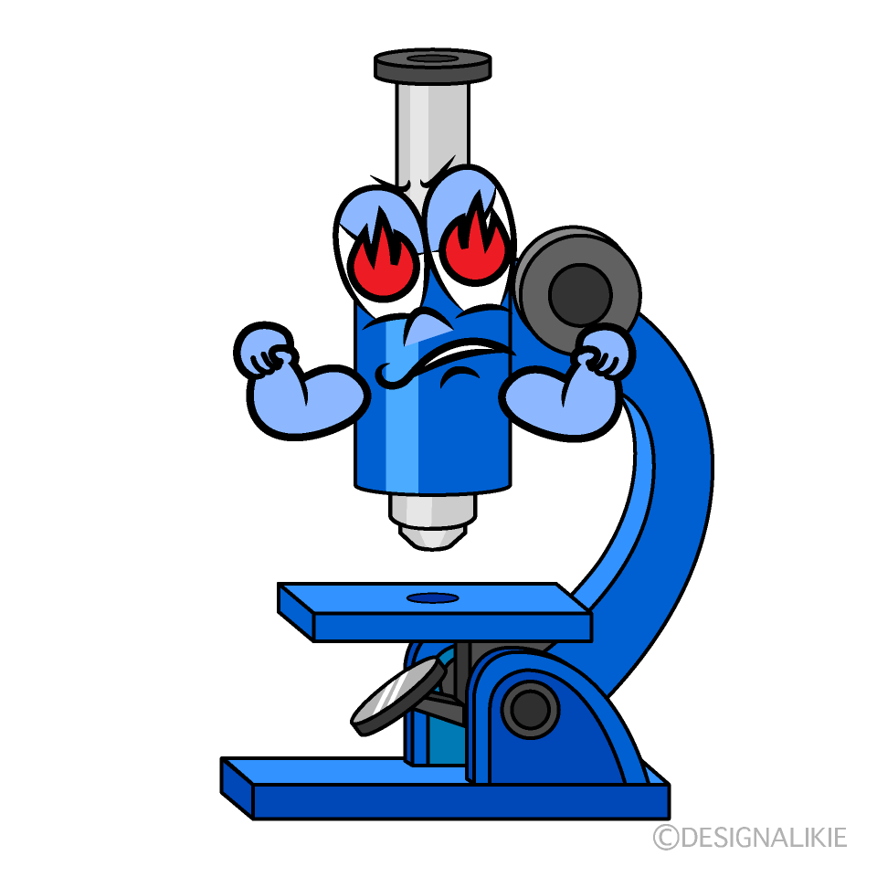 Enthusiasm Microscope Cartoon Character Image