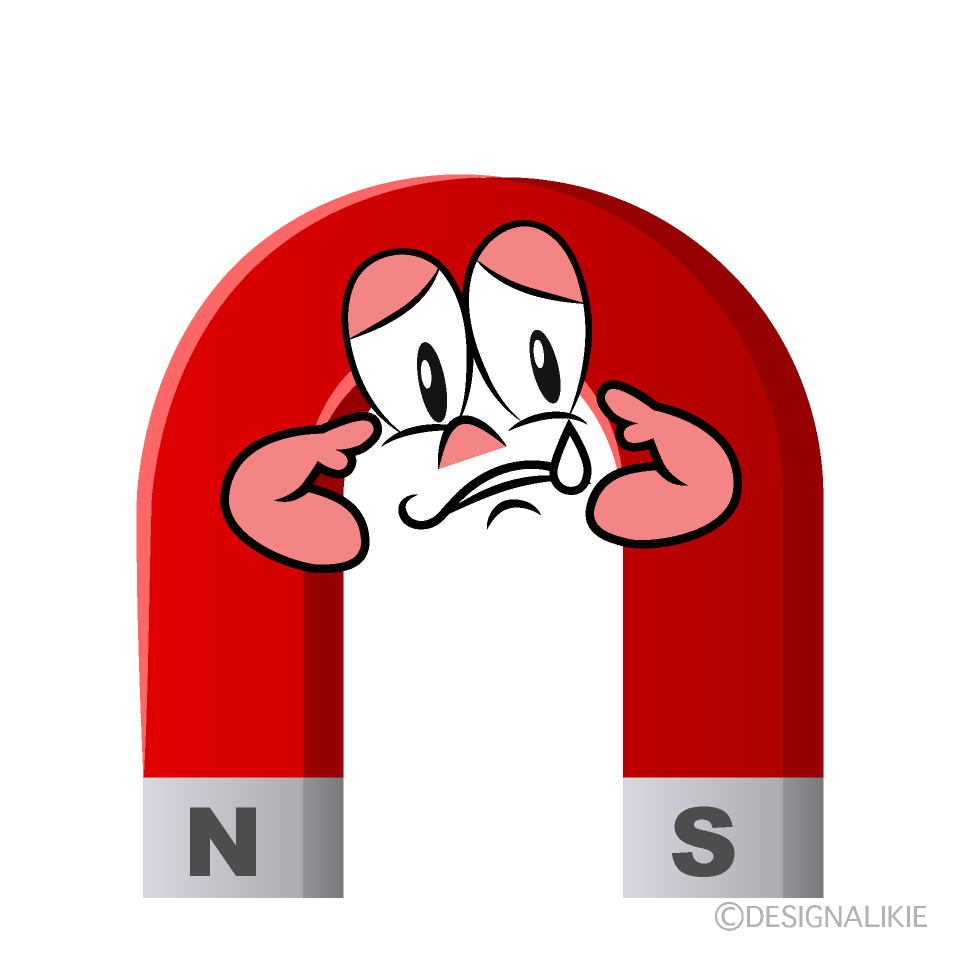 Sad Magnet Cartoon Character Image