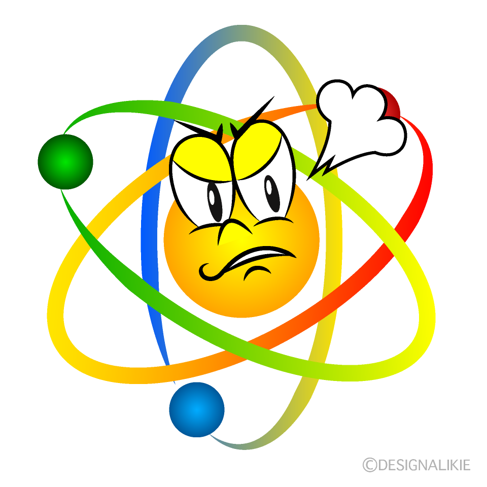 Free Angry Atom Cartoon Character Clipart | Charatoon