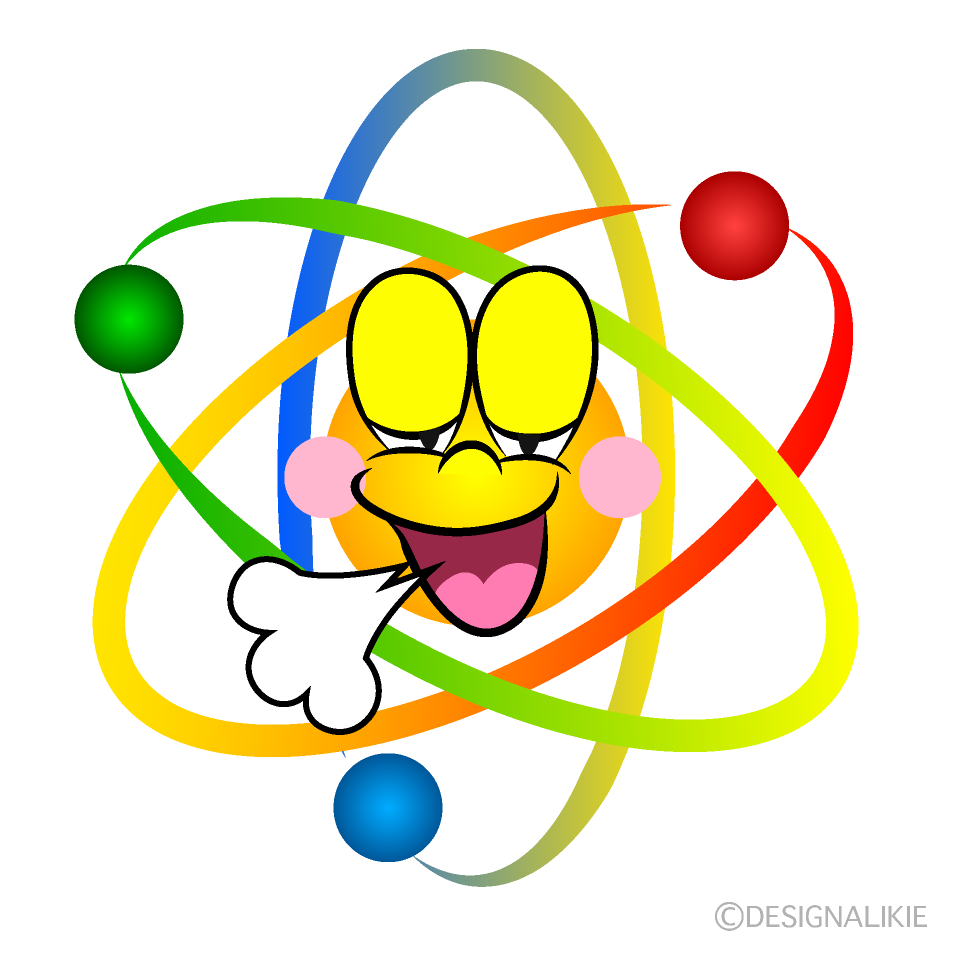 Relaxing Atom Cartoon Character Image