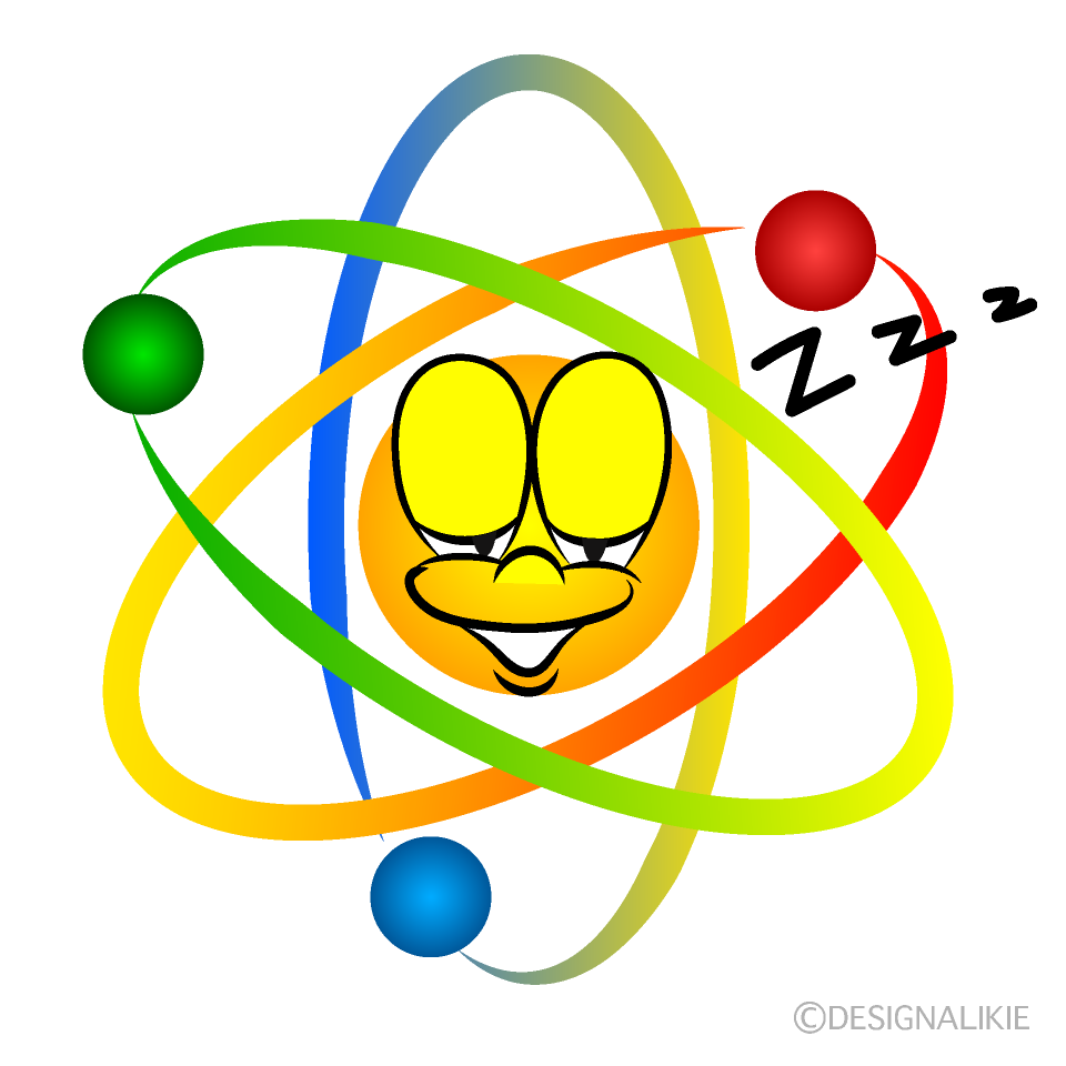 Sleeping Atom Cartoon Character Image