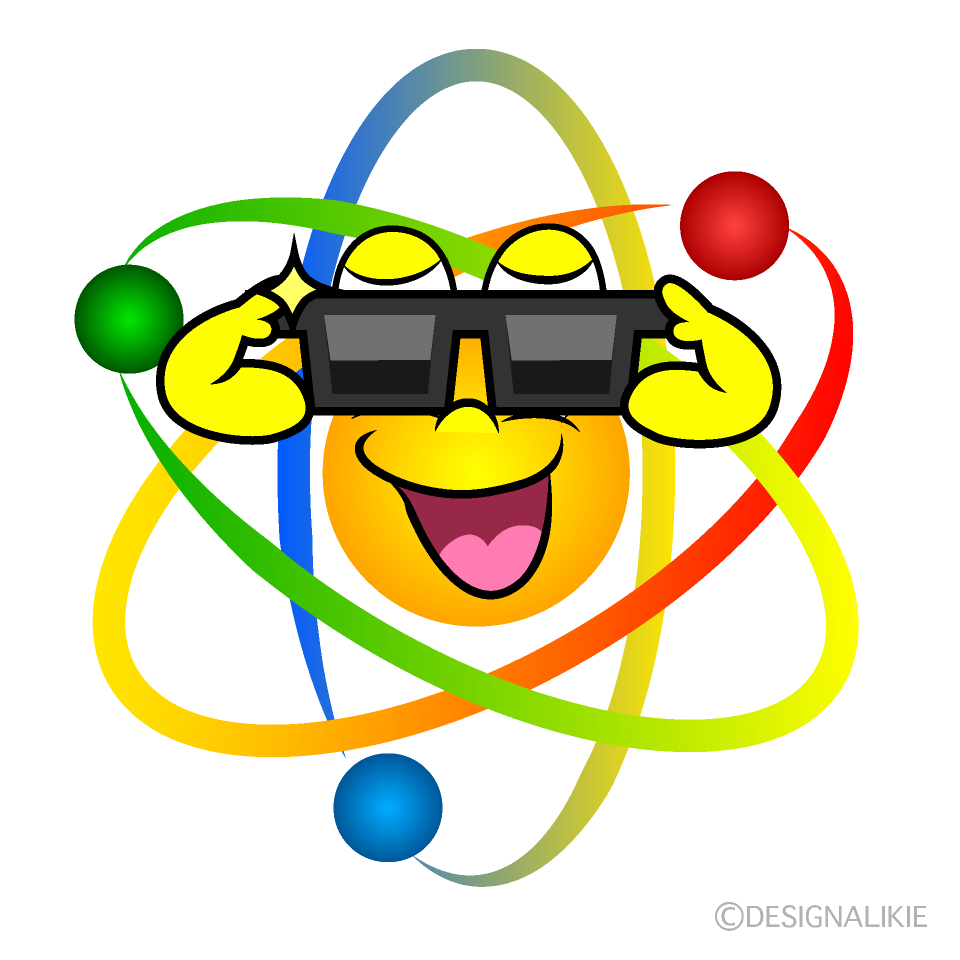 Cool Atom Cartoon Character Image