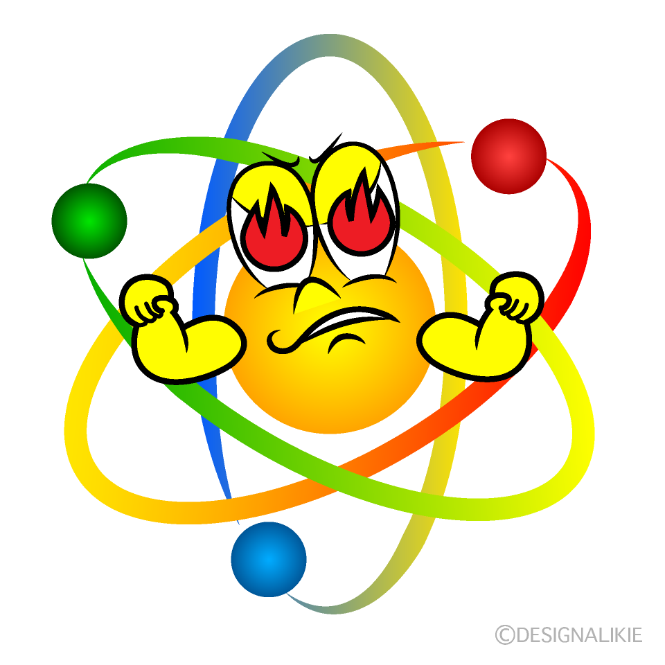 Enthusiasm Atom Cartoon Character Image