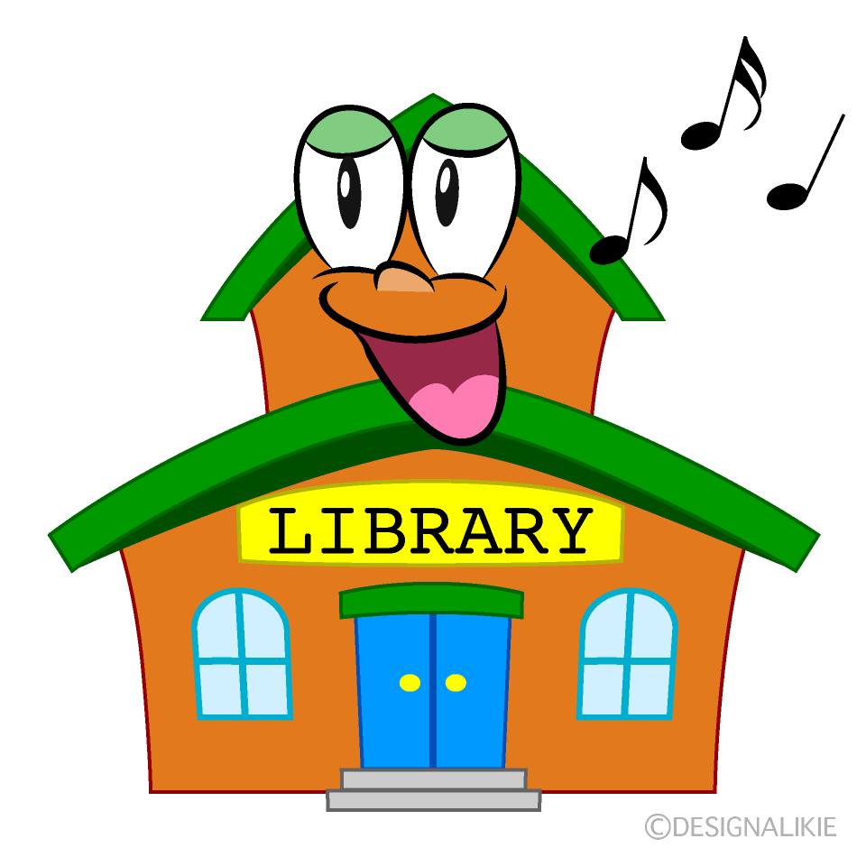 Singing Library Cartoon Character Image