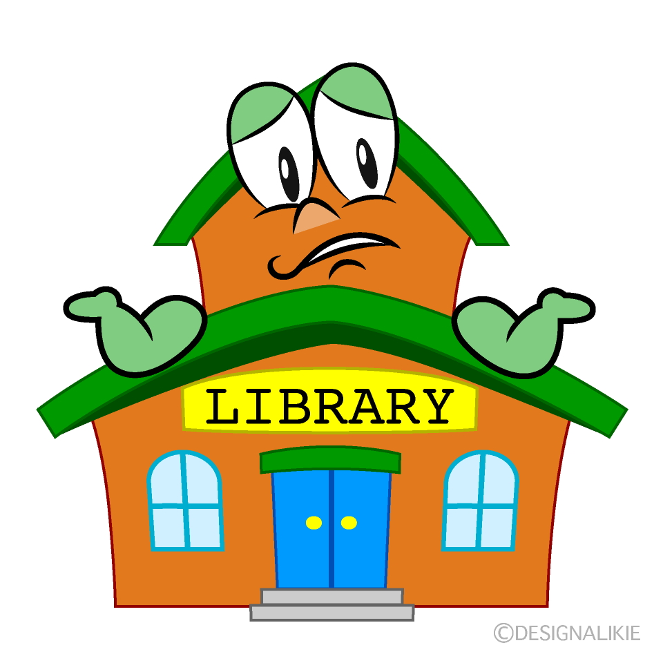 Troubled Library Cartoon Character Image