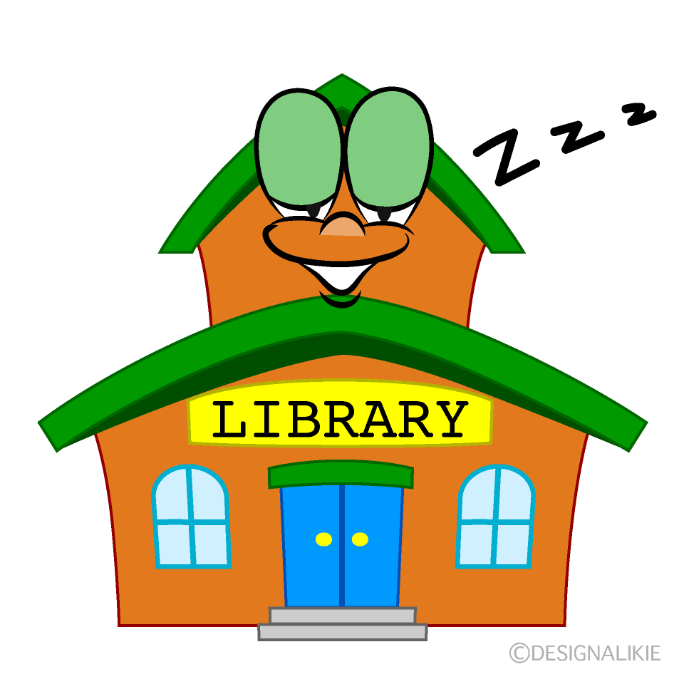 Sleeping Library Cartoon Character Image