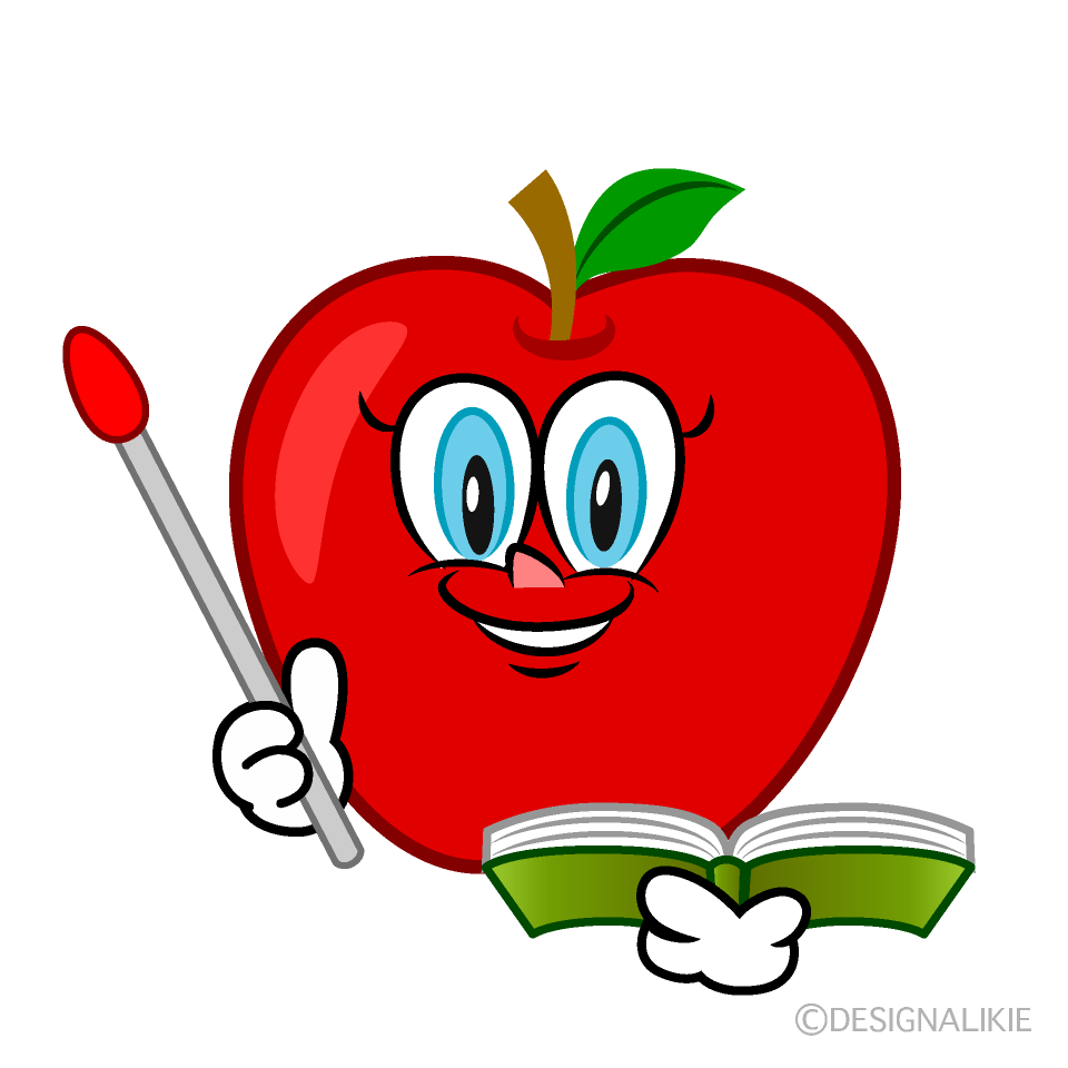 Apple Teacher Cartoon Character Image