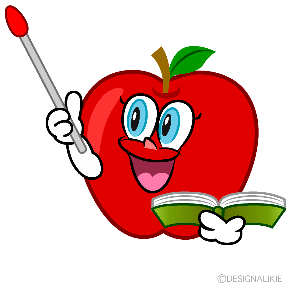 Speaking Apple Teacher Cartoon Character Image