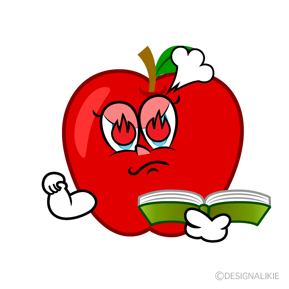 Enthusiasm Apple Teacher Cartoon Character Image