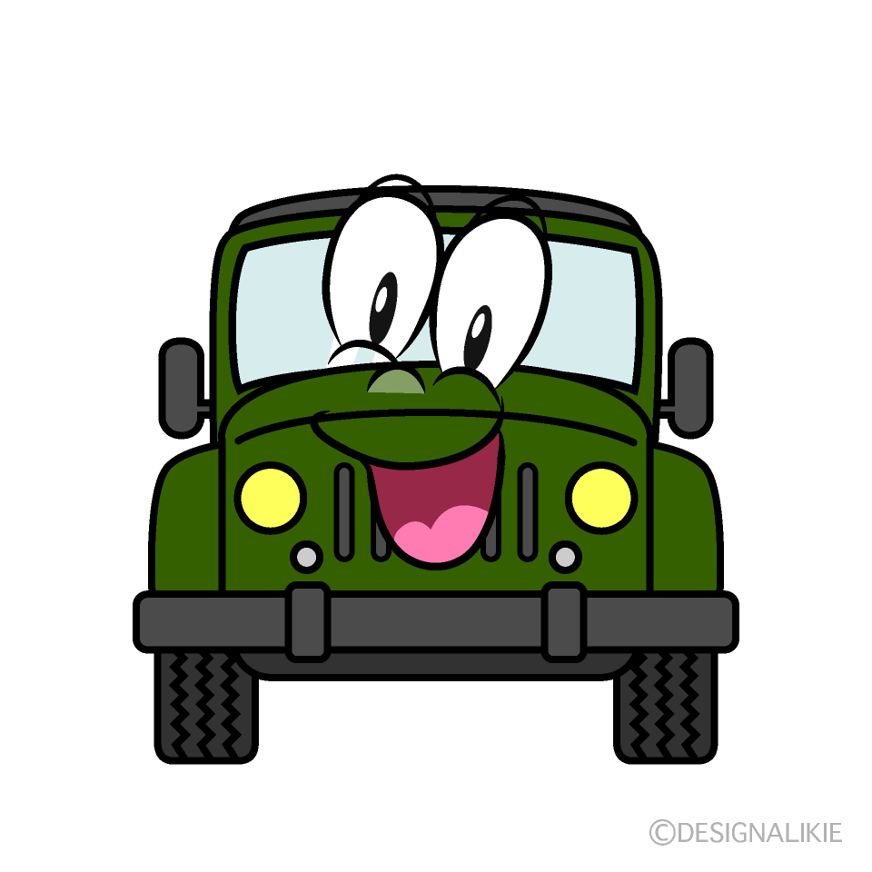 Surprising Jeep Cartoon Character Image