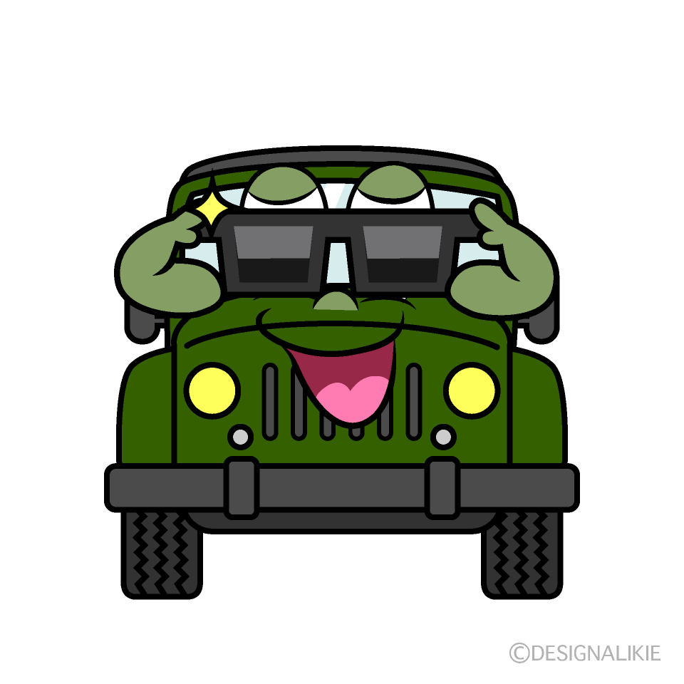 Cool Jeep Cartoon Character Image