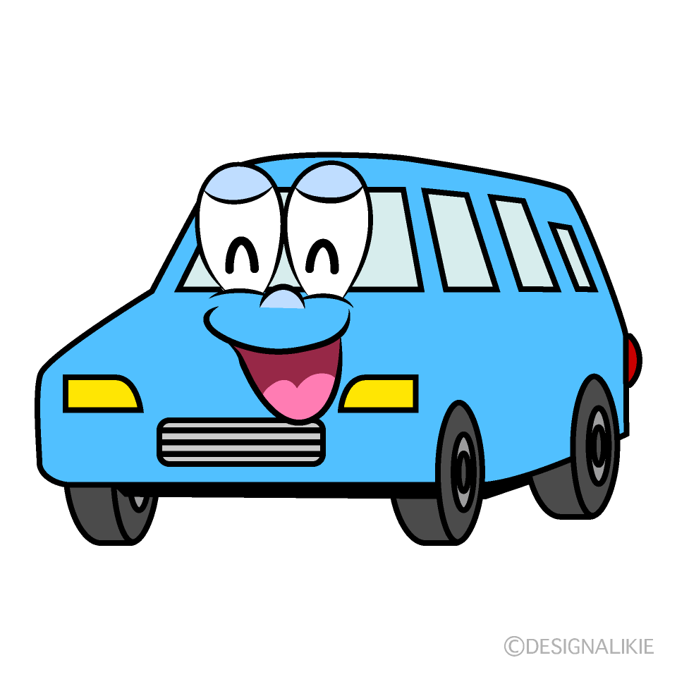 Smiling Wagon Cartoon Character Image