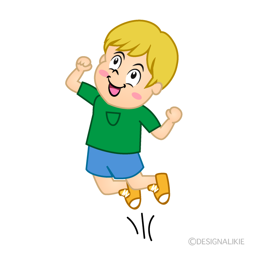 Free Jumping Boy Cartoon Image｜Charatoon