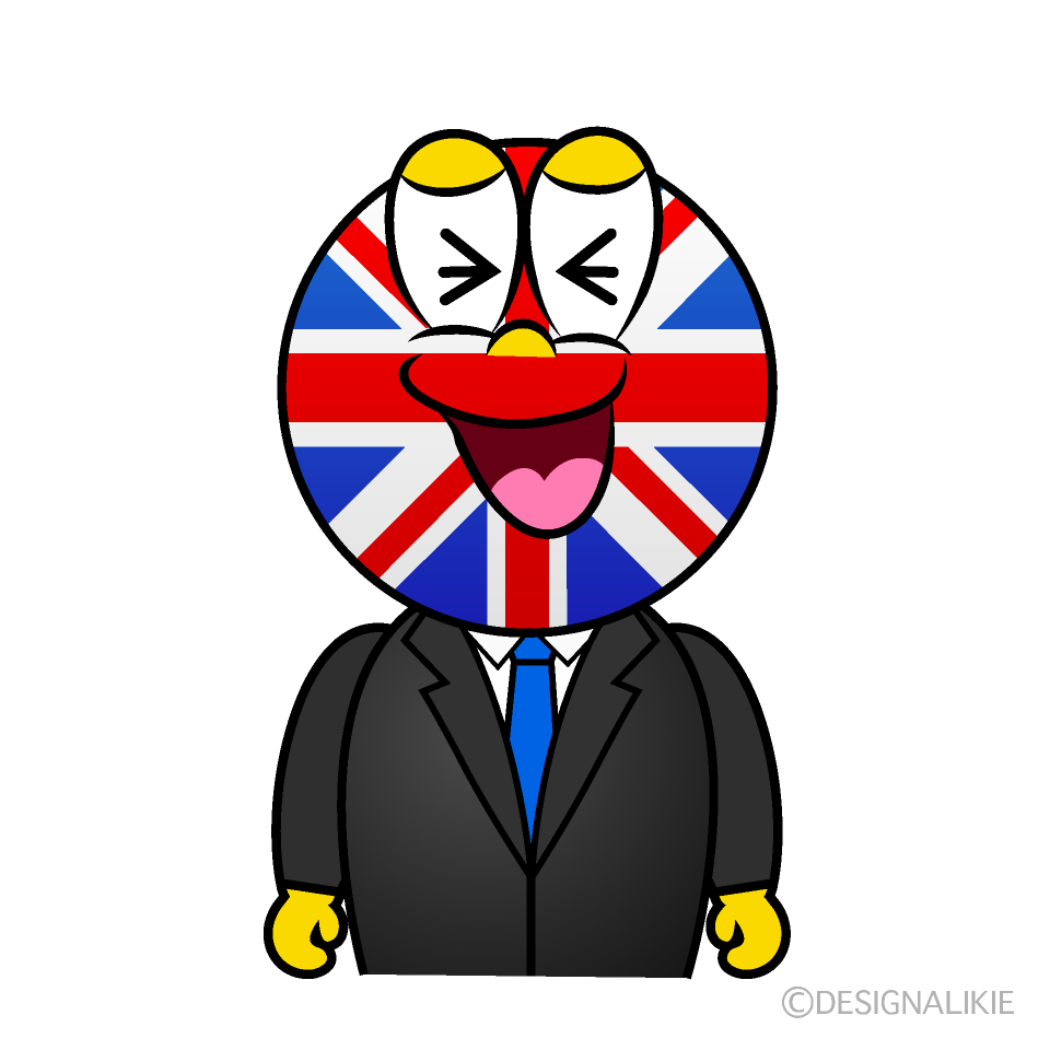 Laughing British Cartoon Character Image