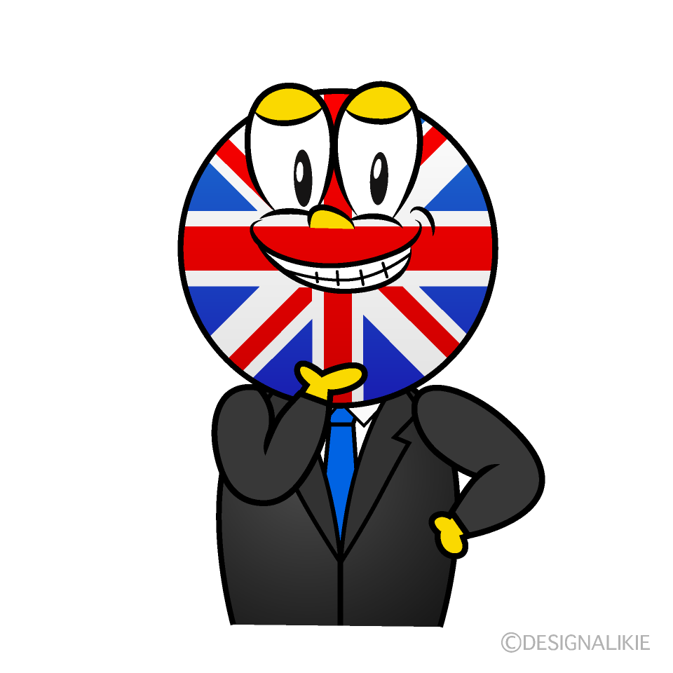 Grinning British Cartoon Character Image