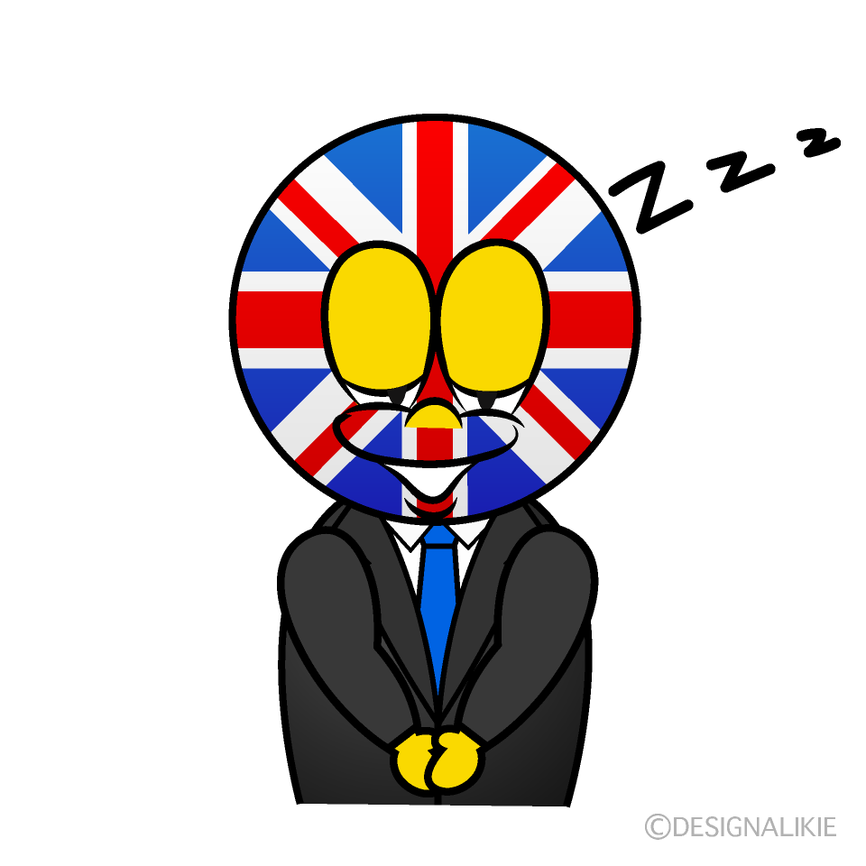 Sleeping British Cartoon Character Image