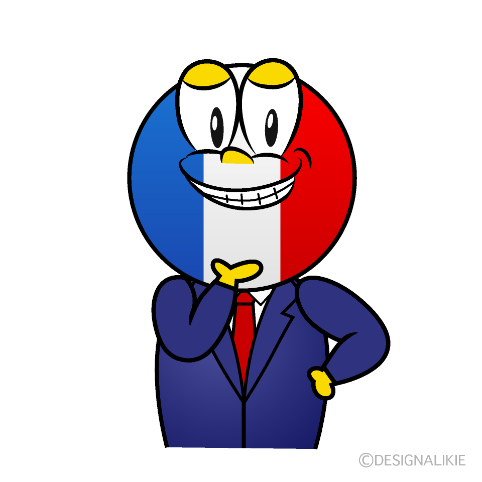 Grinning French Cartoon Character Image