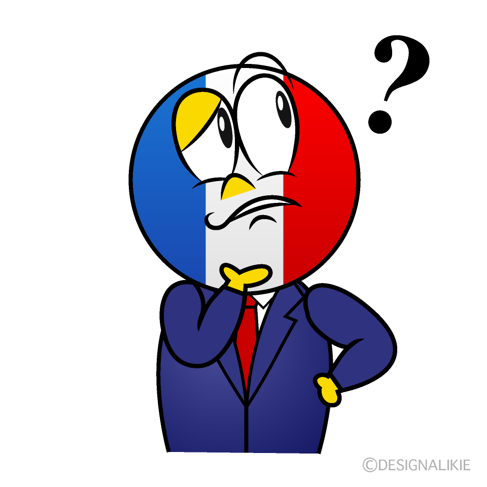 Thinking French Cartoon Character Image