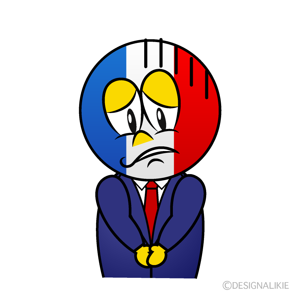 Depressed French Cartoon Character Image