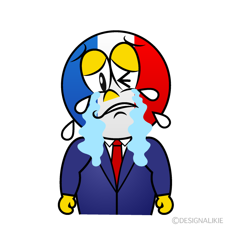 Crying French Cartoon Character Image