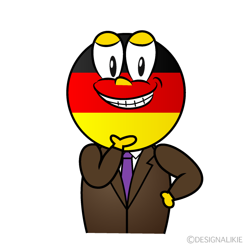 Grinning German Cartoon Character Image