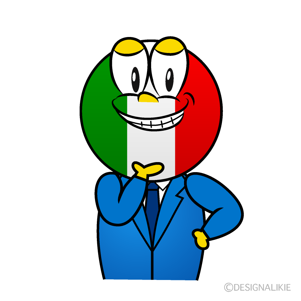 Grinning Italian Cartoon Character Image