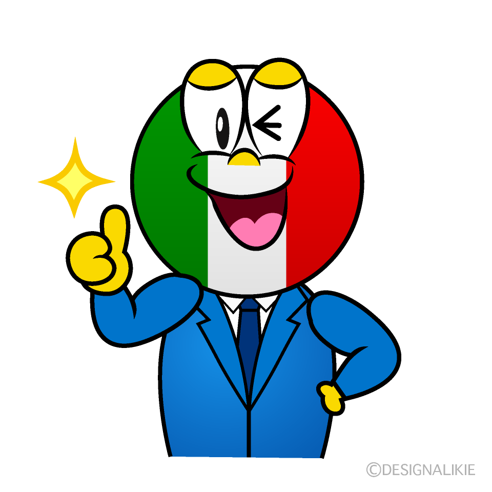 Thumbs up Italian Cartoon Character Image