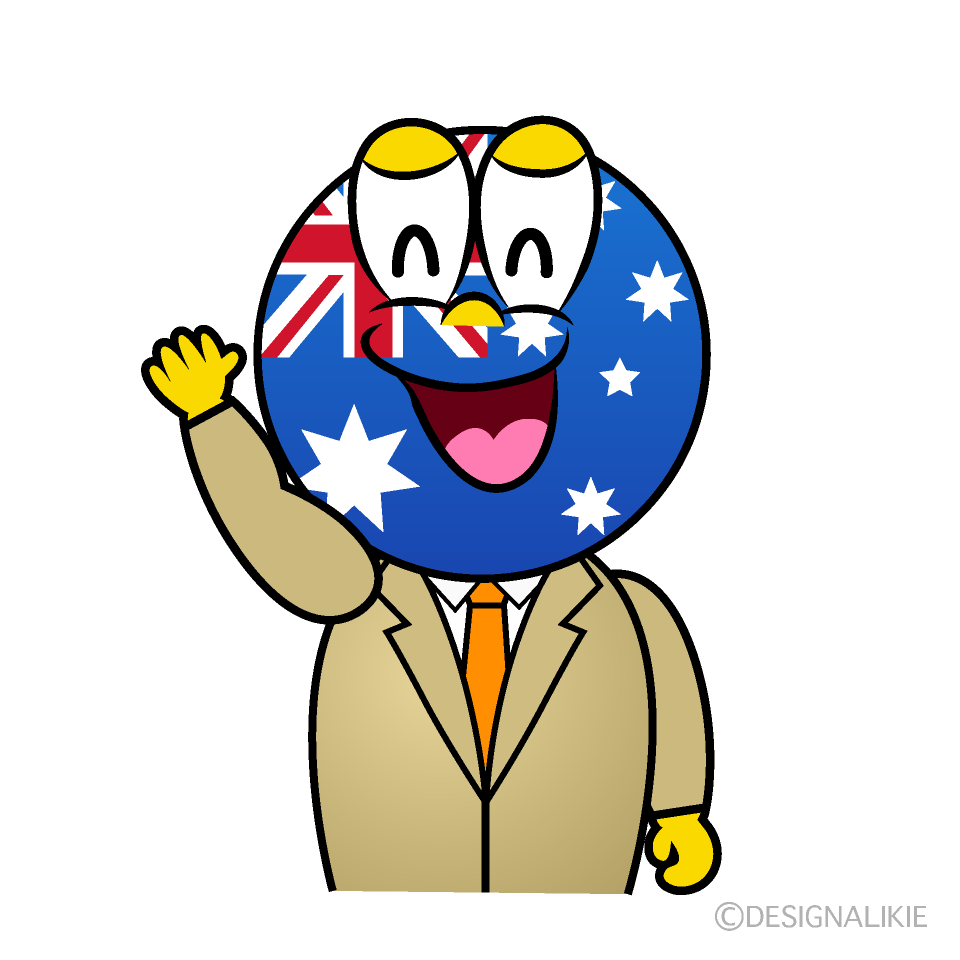 Smiling Australian Cartoon Character Image